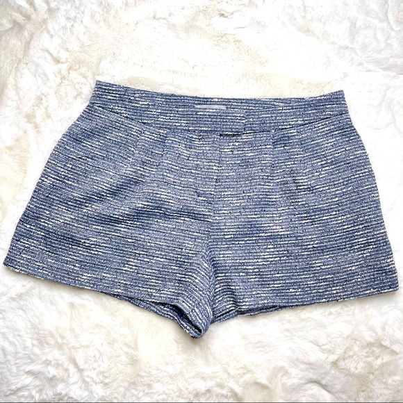 1.STATE blue white fringe tweed shorts size 8 - Picture 1 of 12